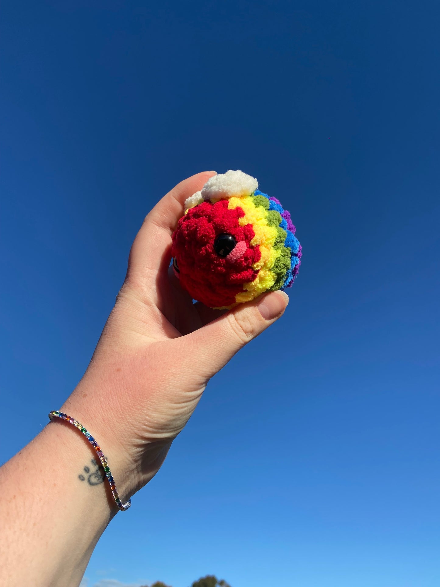 Mini Rainbow Pride Bee