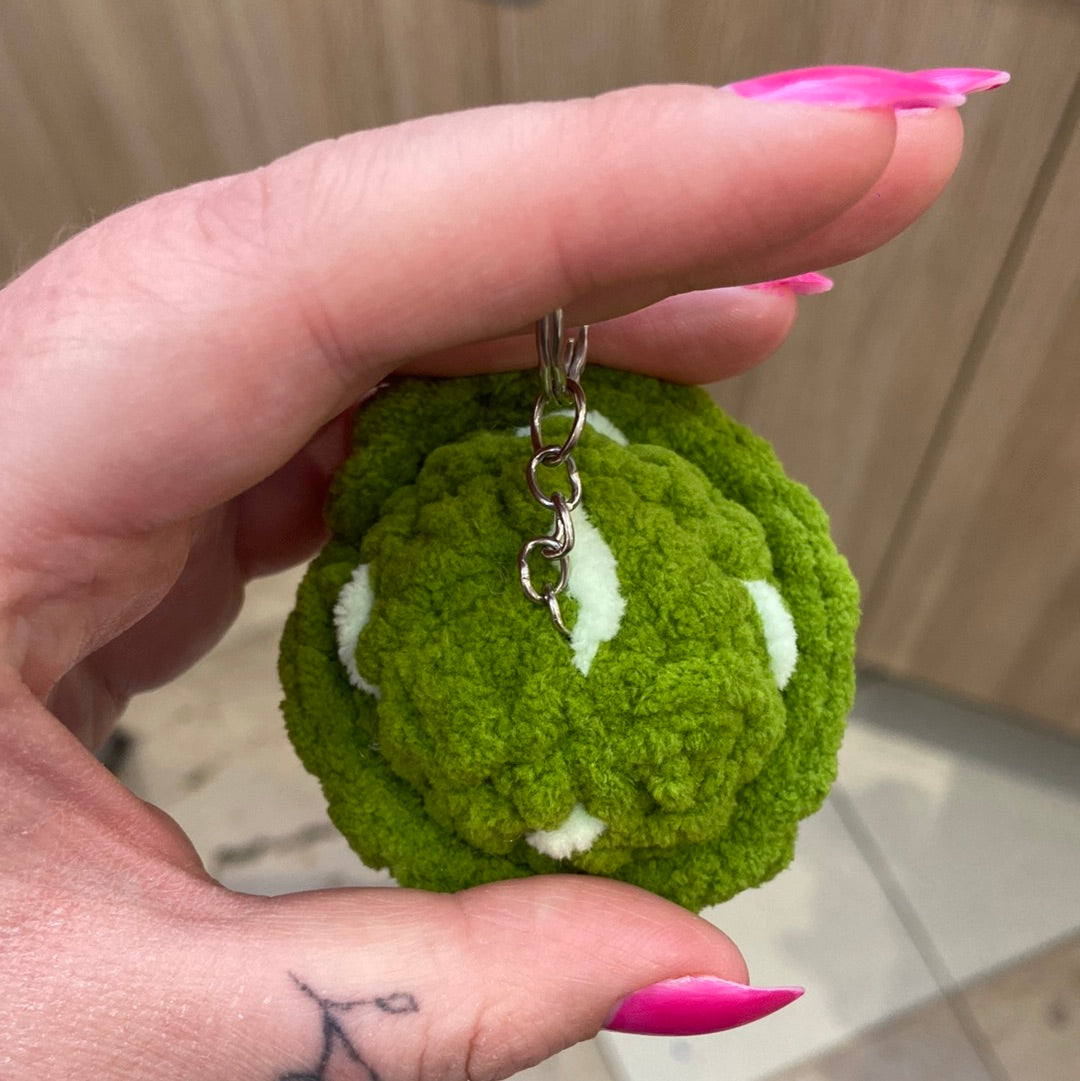 Green Mushroom Keychain Plushie