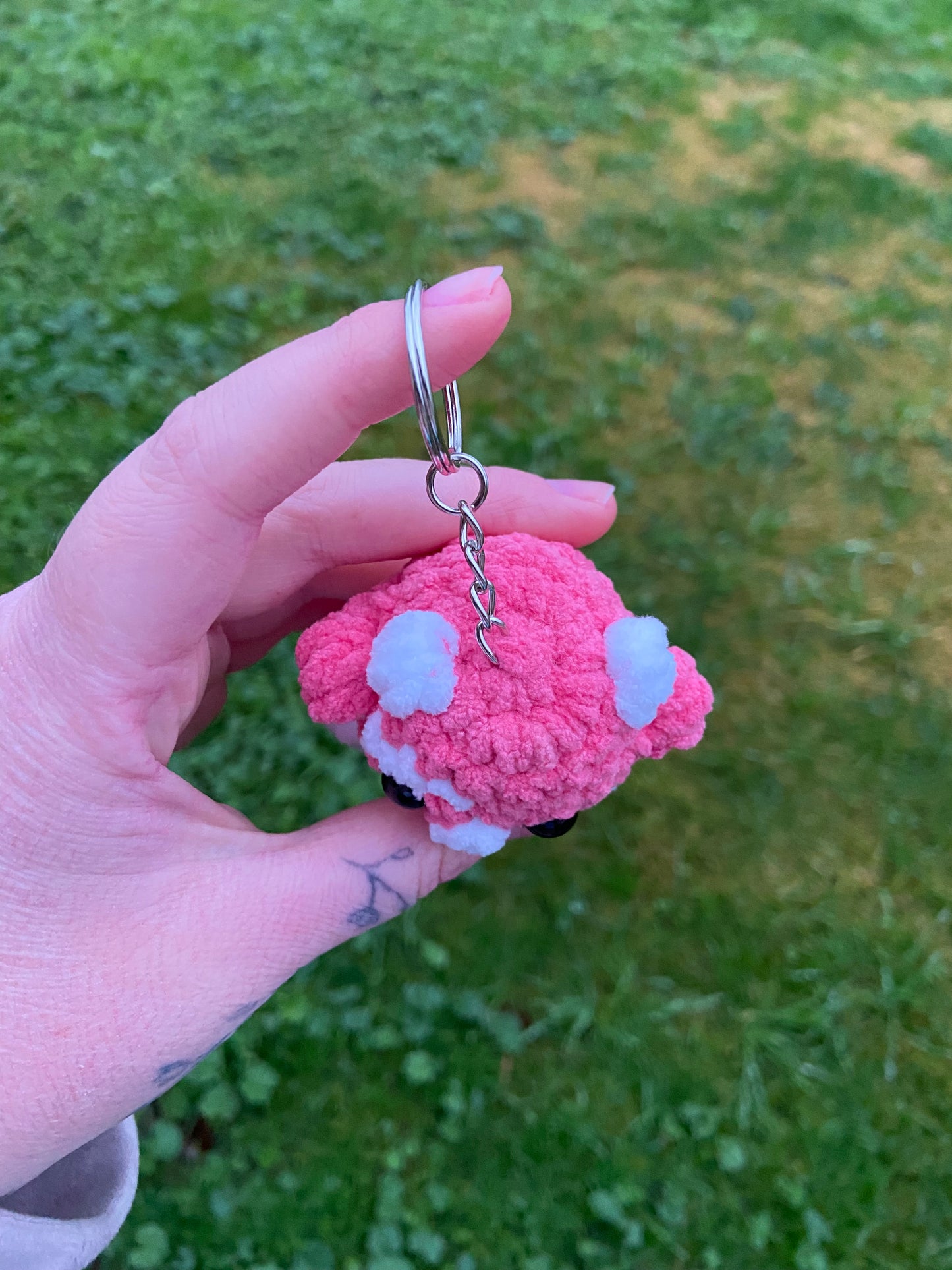 Mini Pink Cow keychain