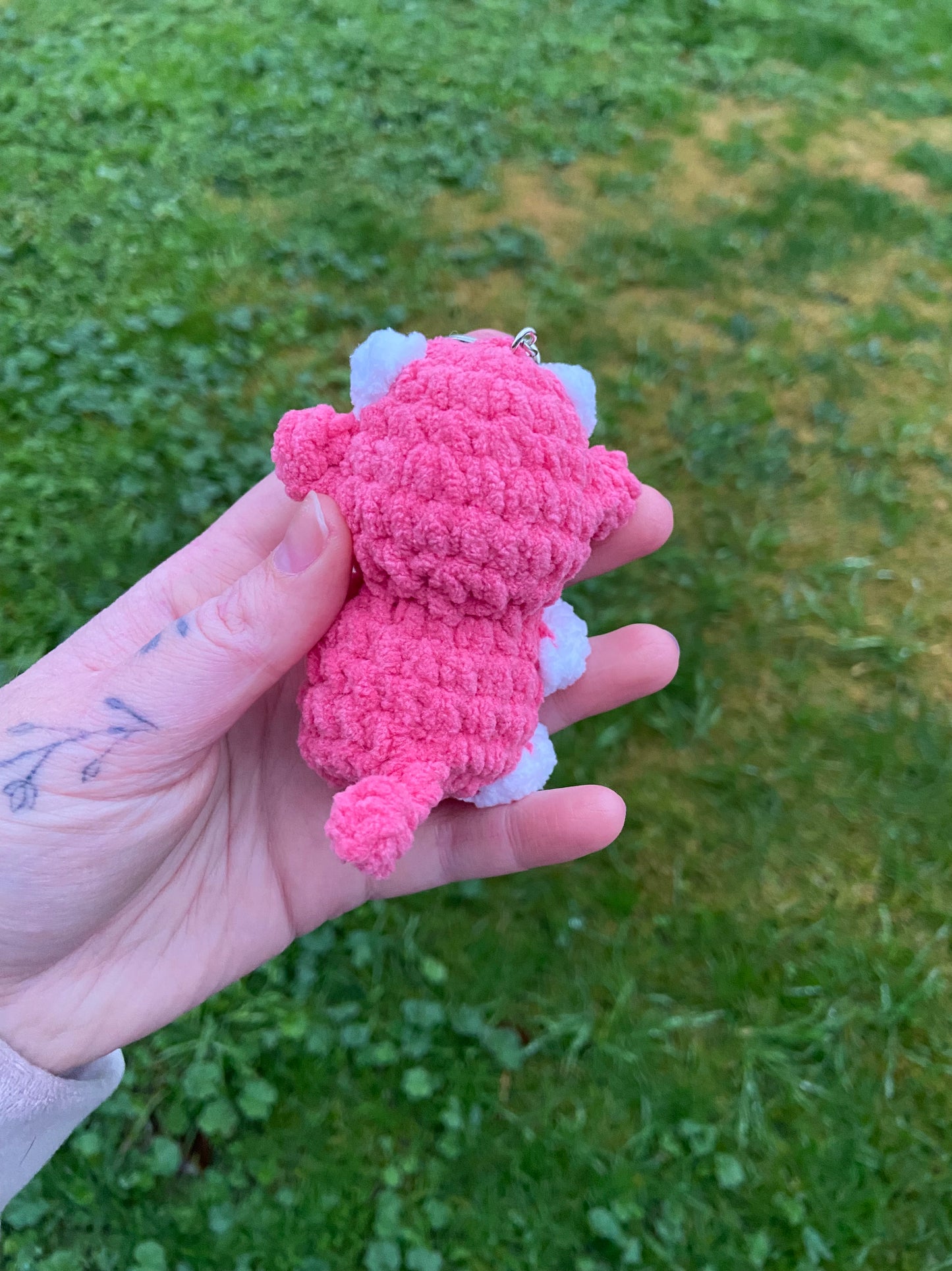 Mini Pink Cow keychain