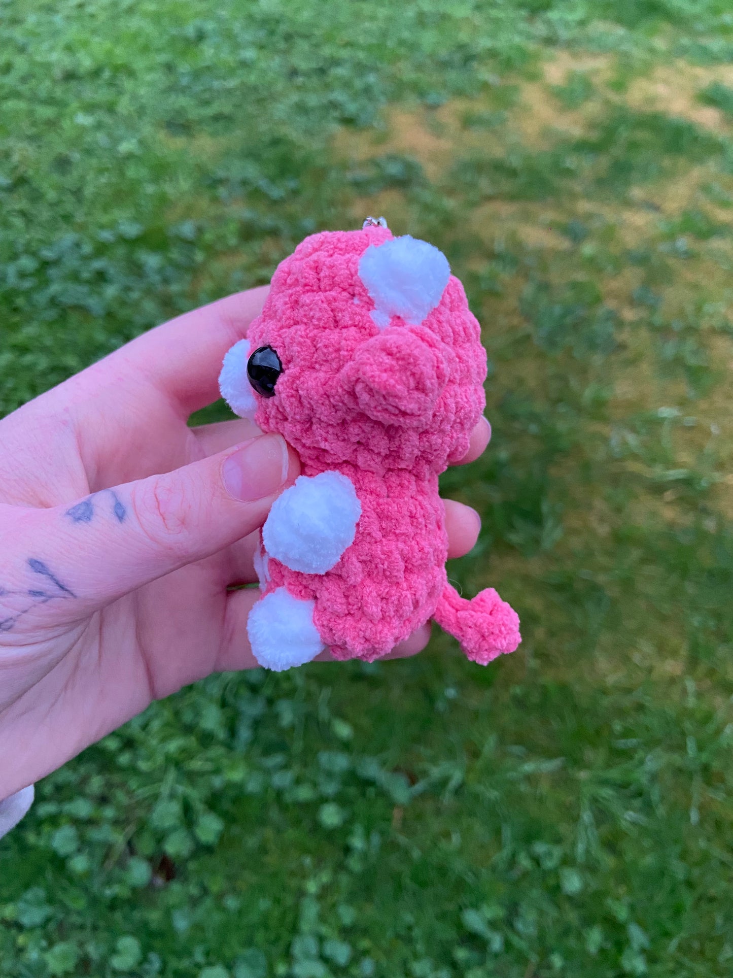 Mini Pink Cow keychain