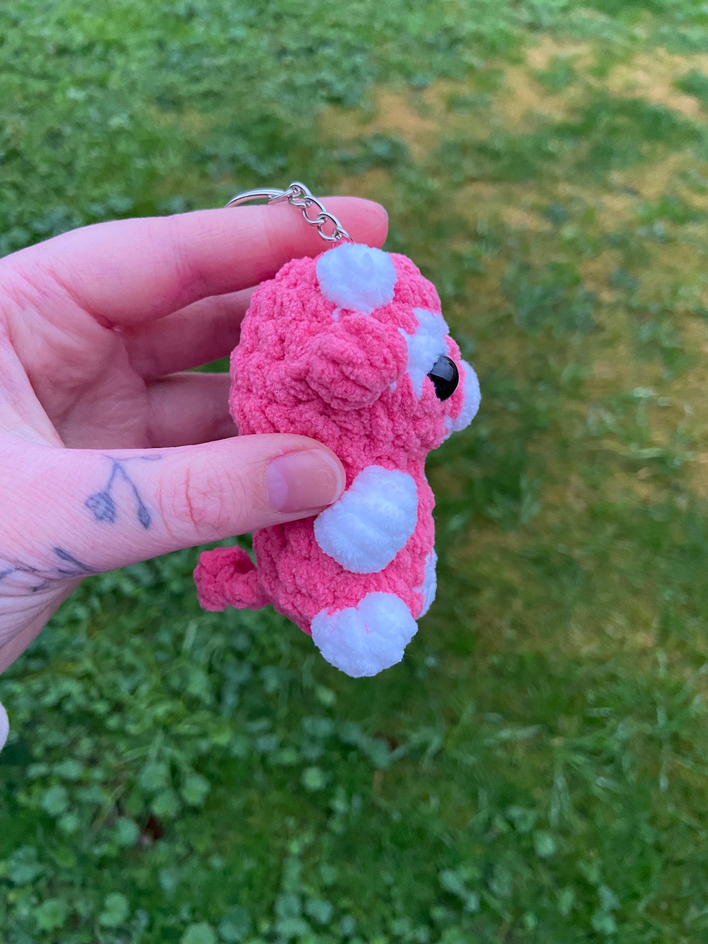 Mini Pink Cow keychain