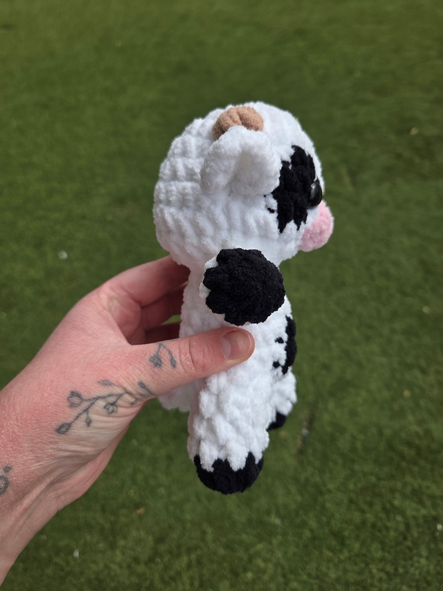 Big White Crochet Cow