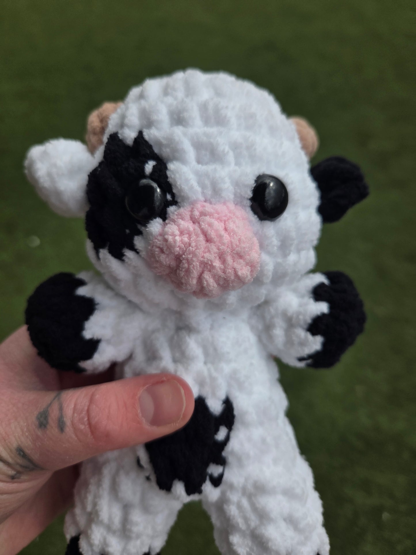 Big White Crochet Cow