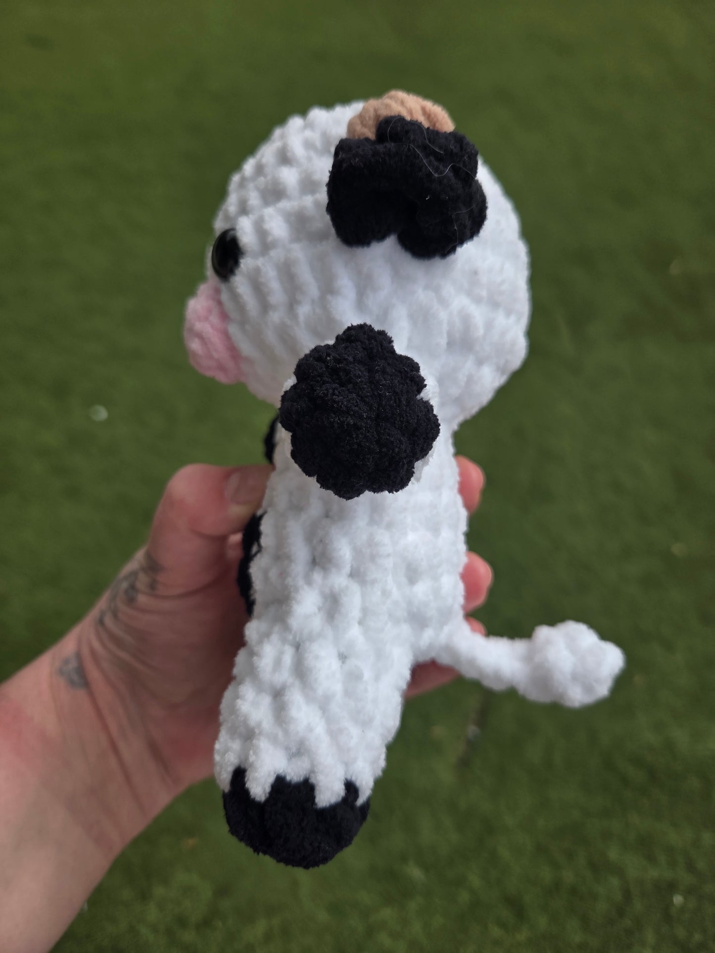 Big White Crochet Cow